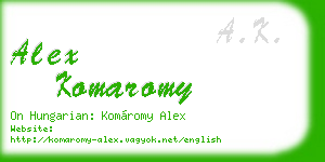 alex komaromy business card
